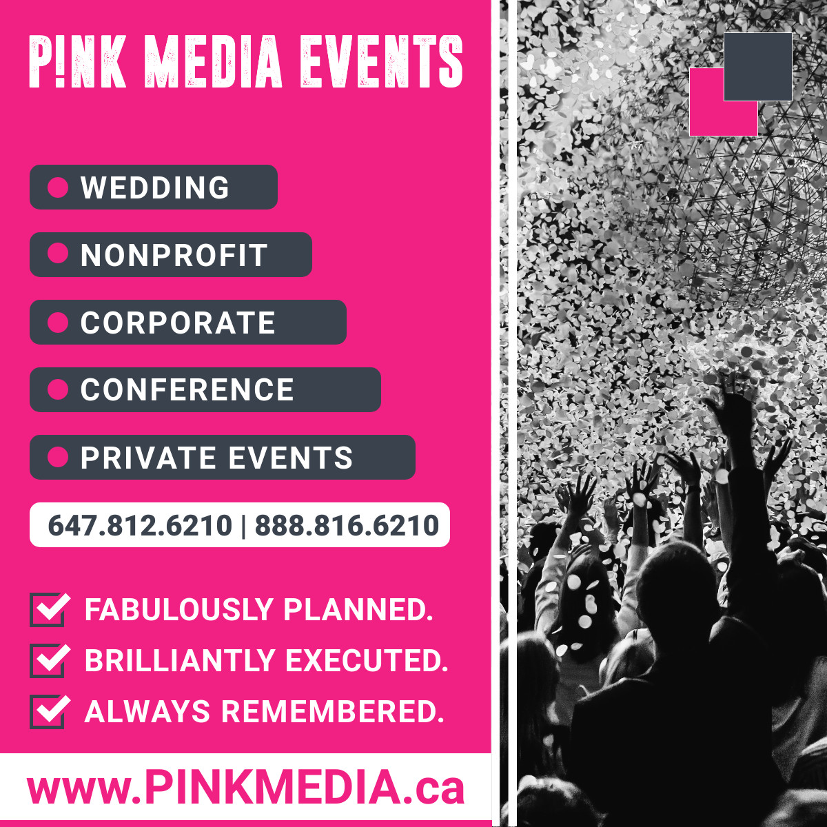Event Planner Conference Toronto Pink Media Management